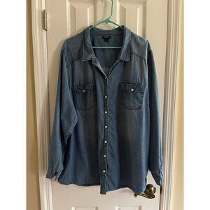 Torrid Chambray Button Down Shirt
